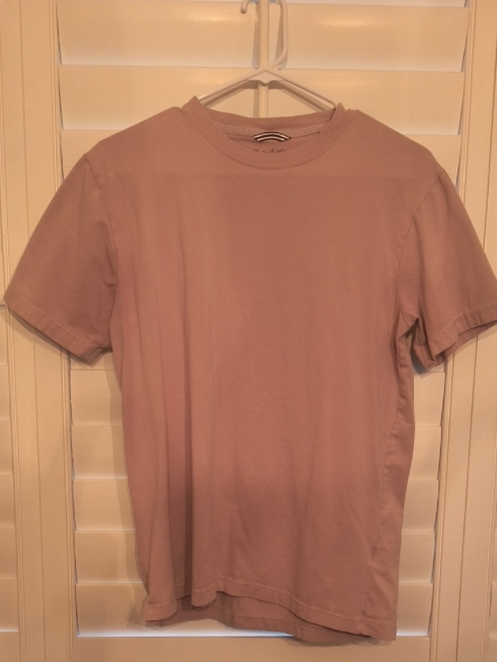 Men's Solid Crew Neck Tee in Dusty Rose